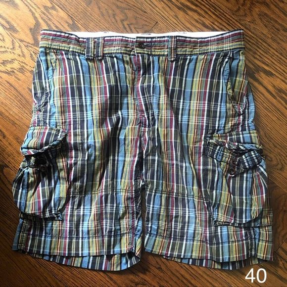 POLO RALPH LAUREN Mens Plaid Cargo Shorts Sz 40 - Picture 1 of 7
